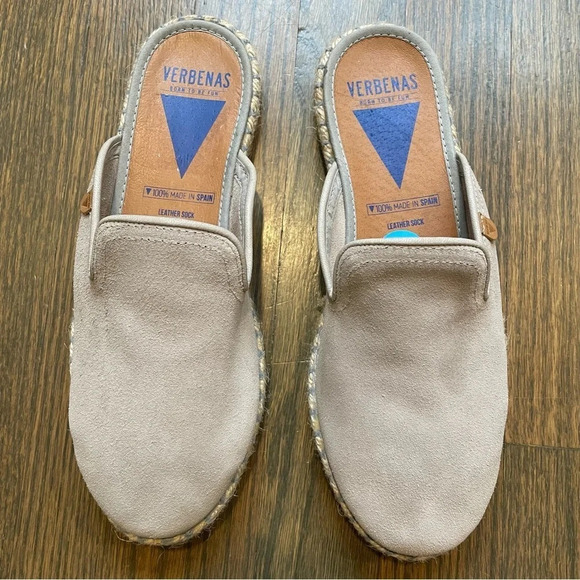 VERBENAS Celia espadrilles suede mules EU 38 Made in Spain - Picture 2 of 12